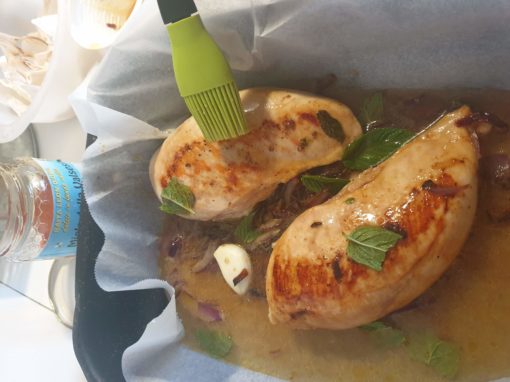Pollo alla birra cotto al forno e laccato al miele